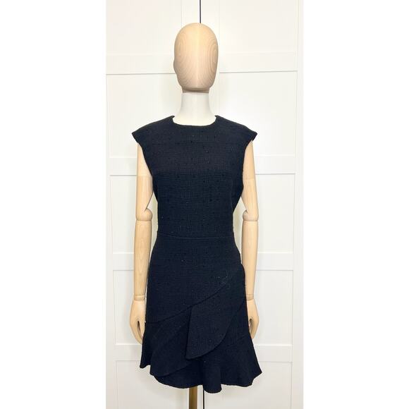 NWT! Mango Recycled Cotton Blend Black Dress, Size 8 - Picture 5 of 9